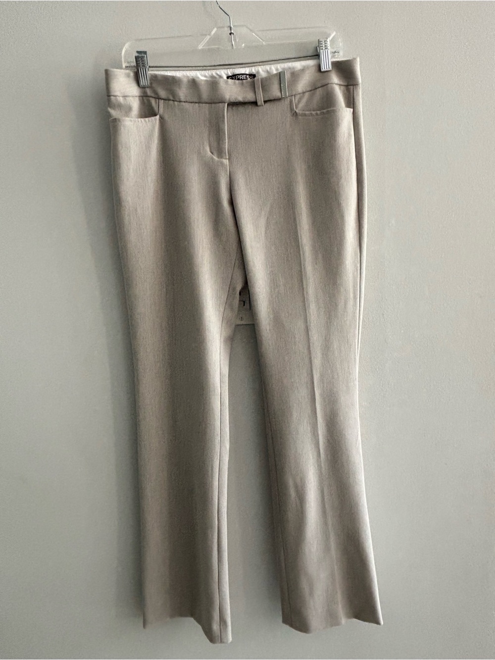 Express Y2K Light Taupe Boot-Cut Dress Pants Size 6R Low Rise